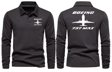 BOEING 737 MAX LONG SLEEVE POLO